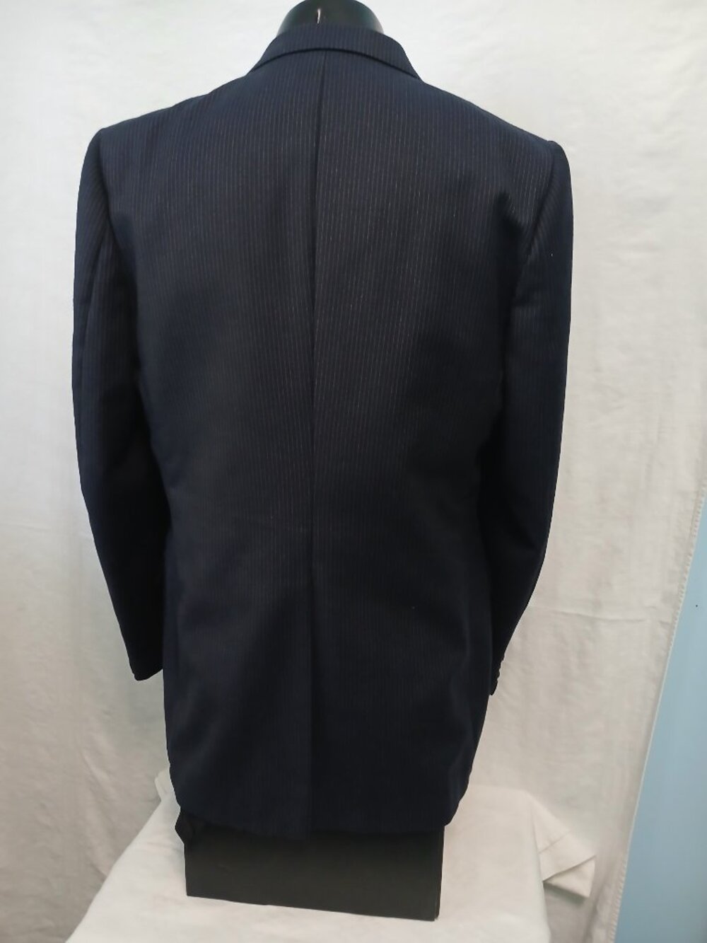 3-Piece Navy Wool PinStripe Suit - Picture 4 of 10